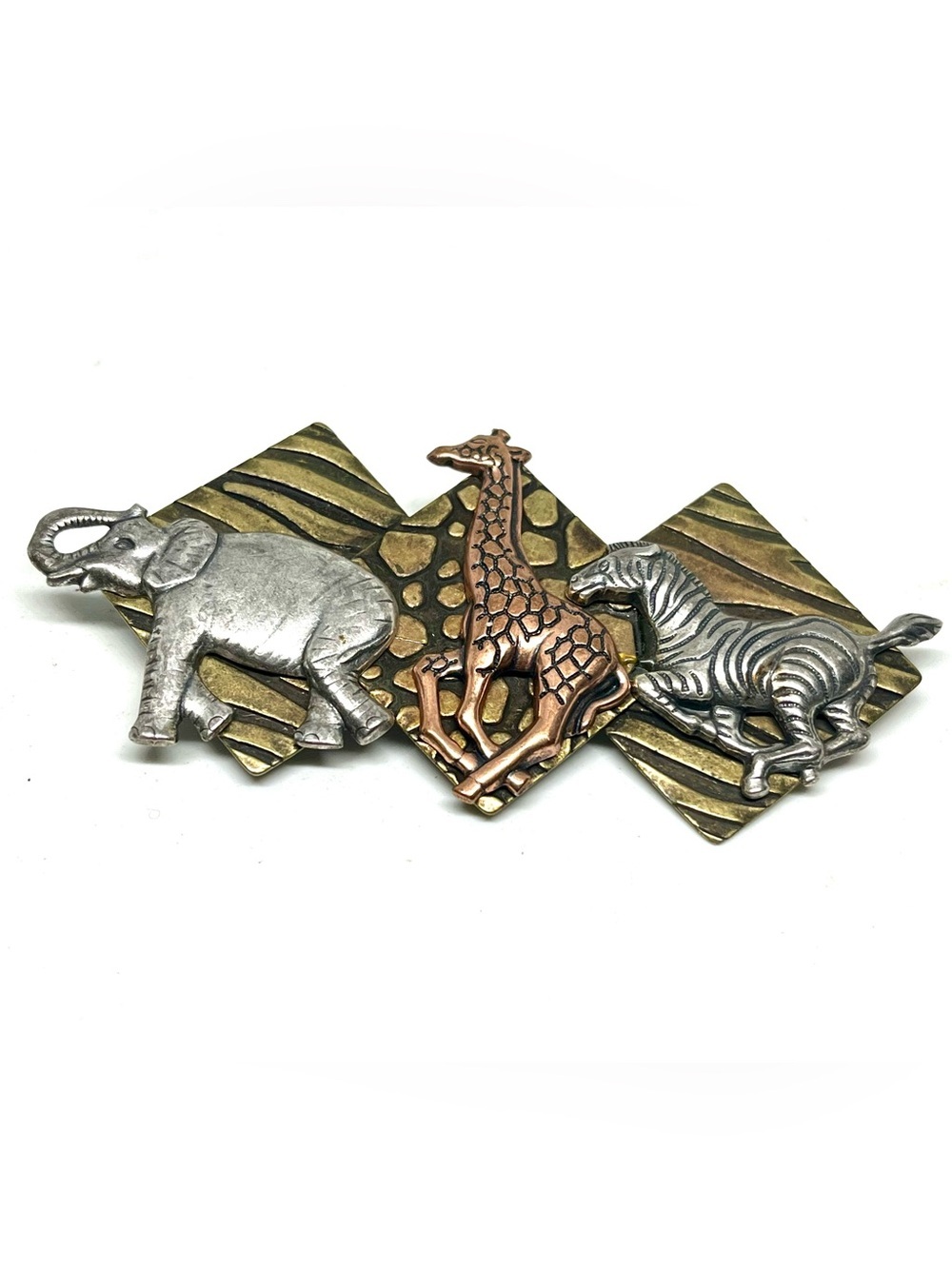 Animal Safari Trio Metal Pin